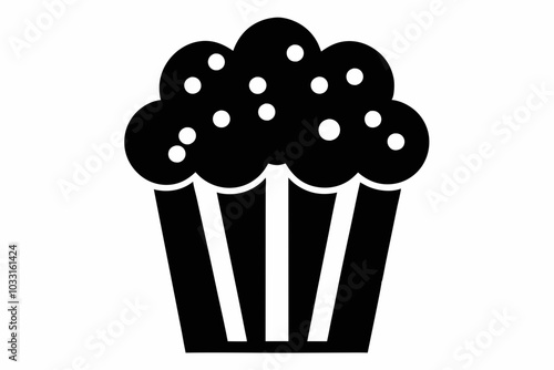 Popcorn icon vector, Popcorn box icon symbol vector illustration