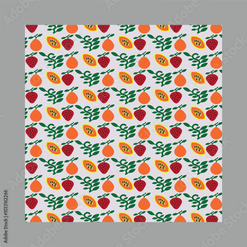  vector strawberries apple and oranges
 fruit  
