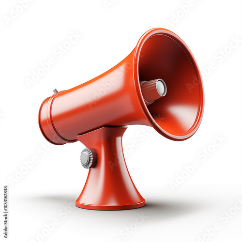 3d ealistic megaphone isolated on white background