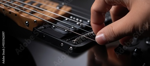 Close-up of Electric Guitar String photo