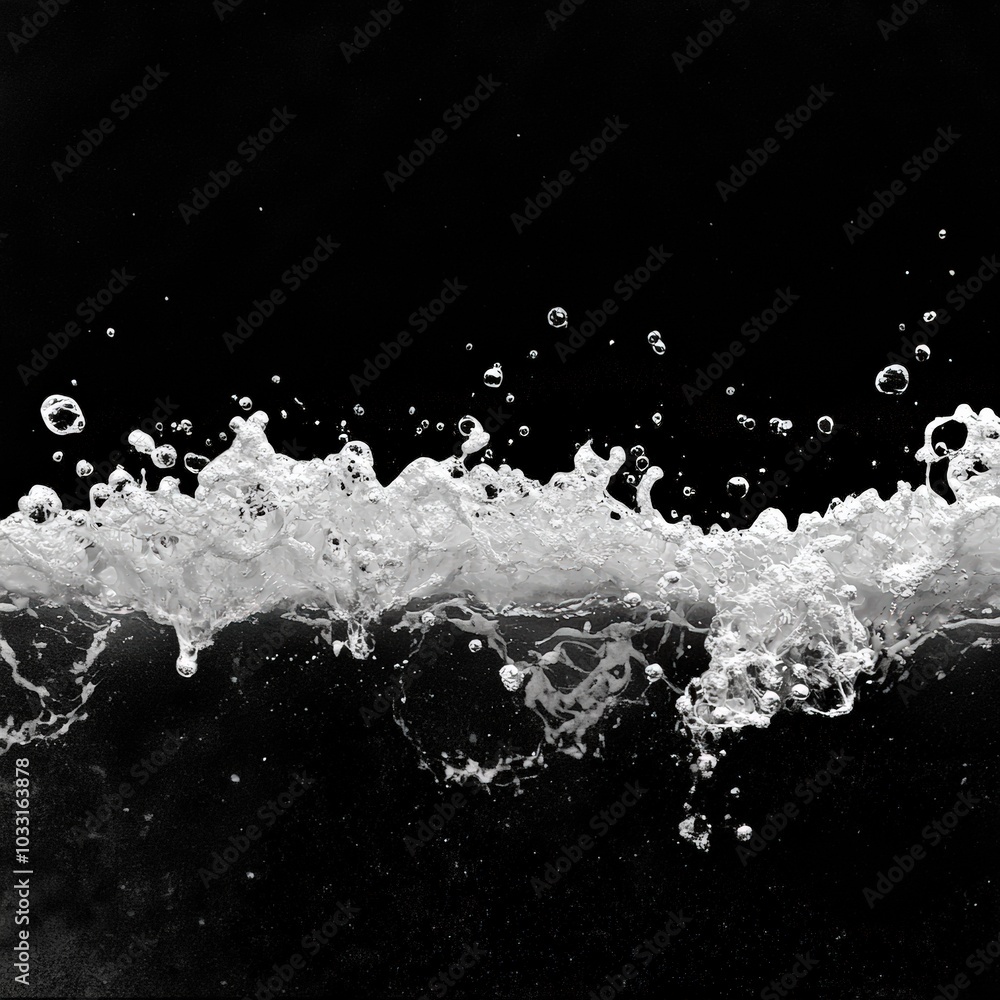 Water splash on black Water splash on black