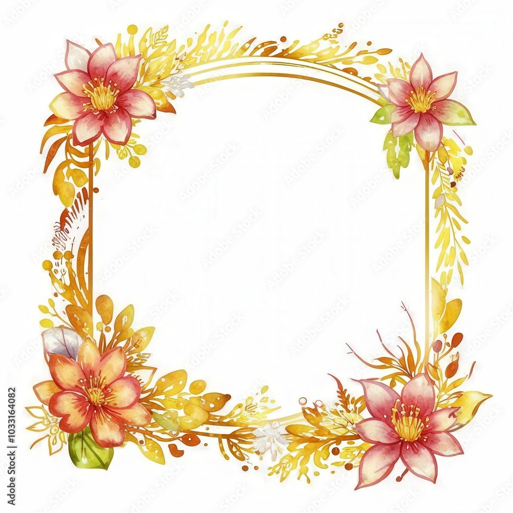 Obraz premium frame with flowers