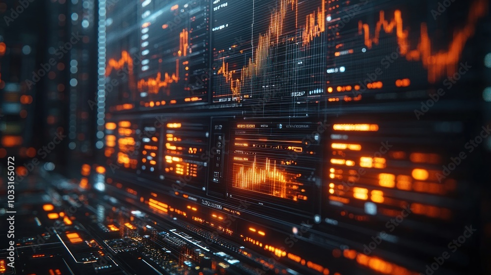 A digital display of data visualizations, featuring graphs and metrics in vibrant colors. A digital display of data visualizations, featuring graphs and metrics in vibrant colors.
