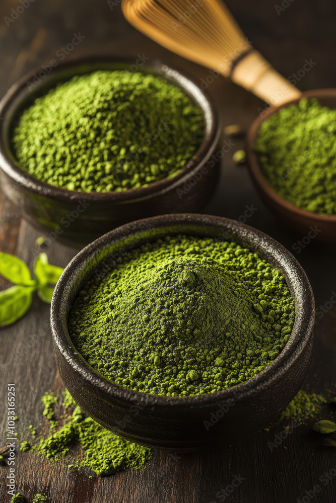 tasty Matcha Latte made from green tea. AI generative. tasty Matcha Latte made from green tea. AI generative.