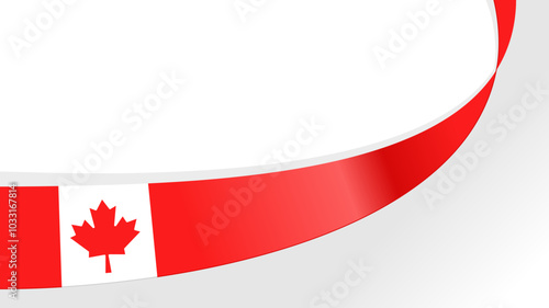 wavy canada flag vector background with copy space for text. canada national day