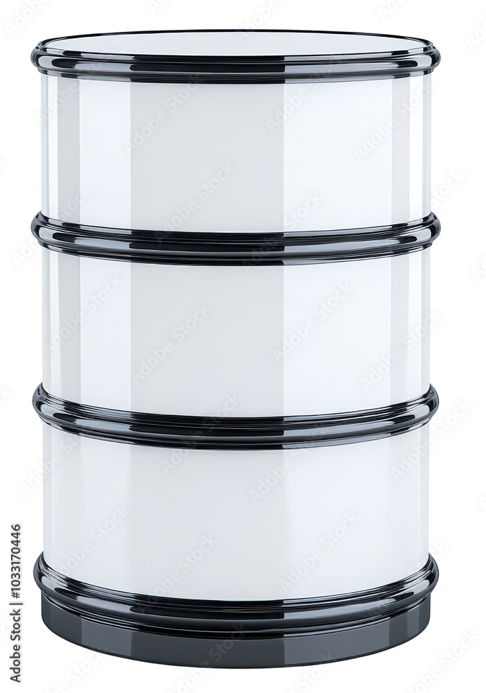 White barrel on isolated background. White barrel on isolated background.