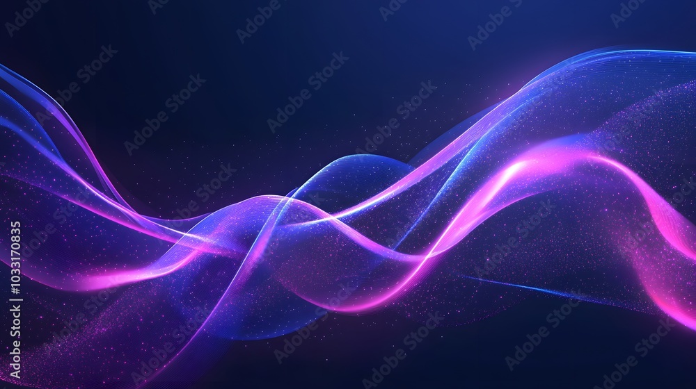Abstract Glow with Purple and Blue Waves Abstract Glow with Purple and Blue Waves