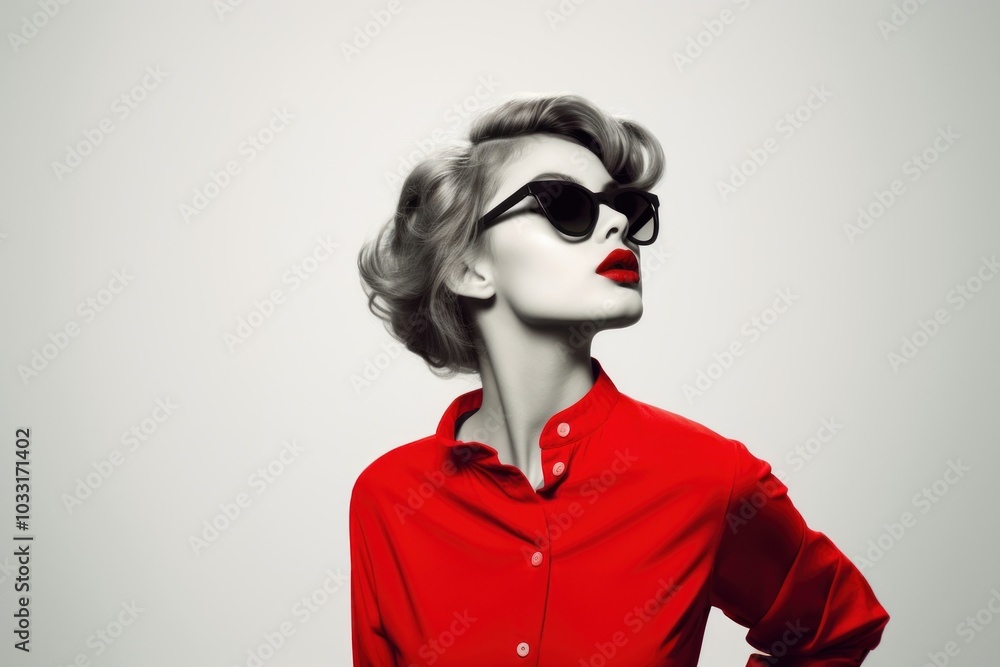 Fashion model girl sunglasses portrait black. Fashion model girl sunglasses portrait black.