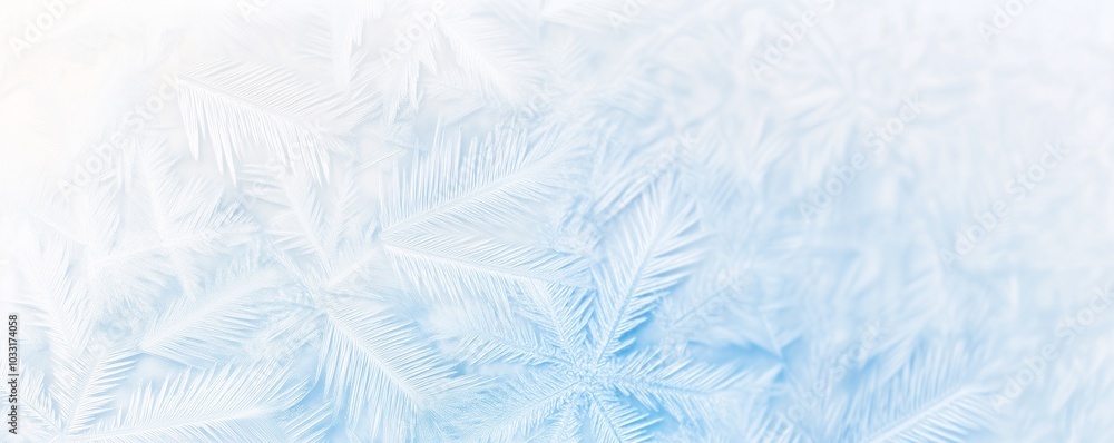 Winter banner with frost and ice patterns on glass, New Year background, winter cold and holidays concept Winter banner with frost and ice patterns on glass, New Year background, winter cold and holidays concept