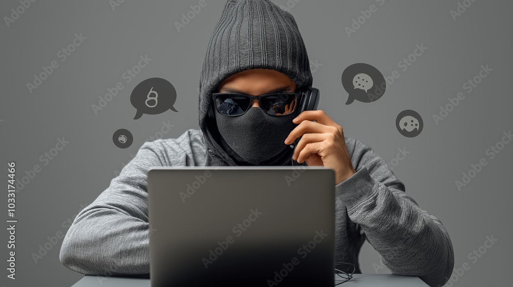 Mysterious hacker at work Mysterious hacker at work