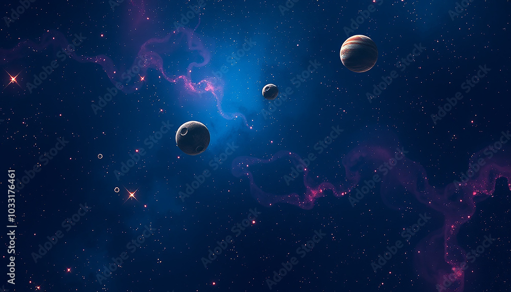 Fototapeta premium Space Background Design – Stunning and Cosmic Visuals for Your Creative Projects