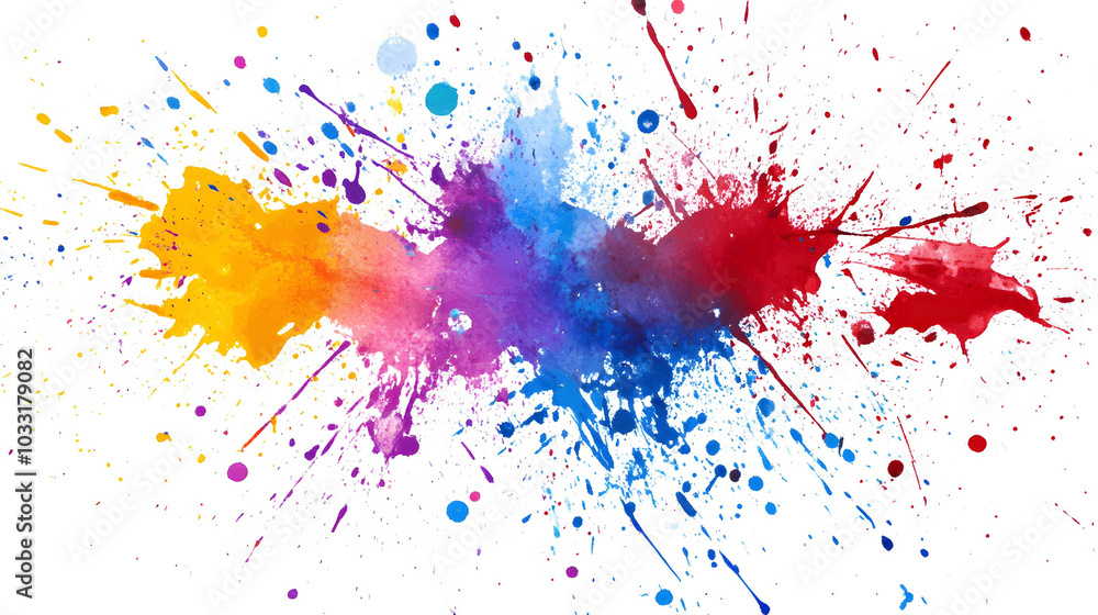 Vibrant paint splatter on a flat color background, dynamic abstract art, engaging visual energy, contemporary artistic expression Vibrant paint splatter on a flat color background, dynamic abstract art, engaging visual energy, contemporary artistic expression