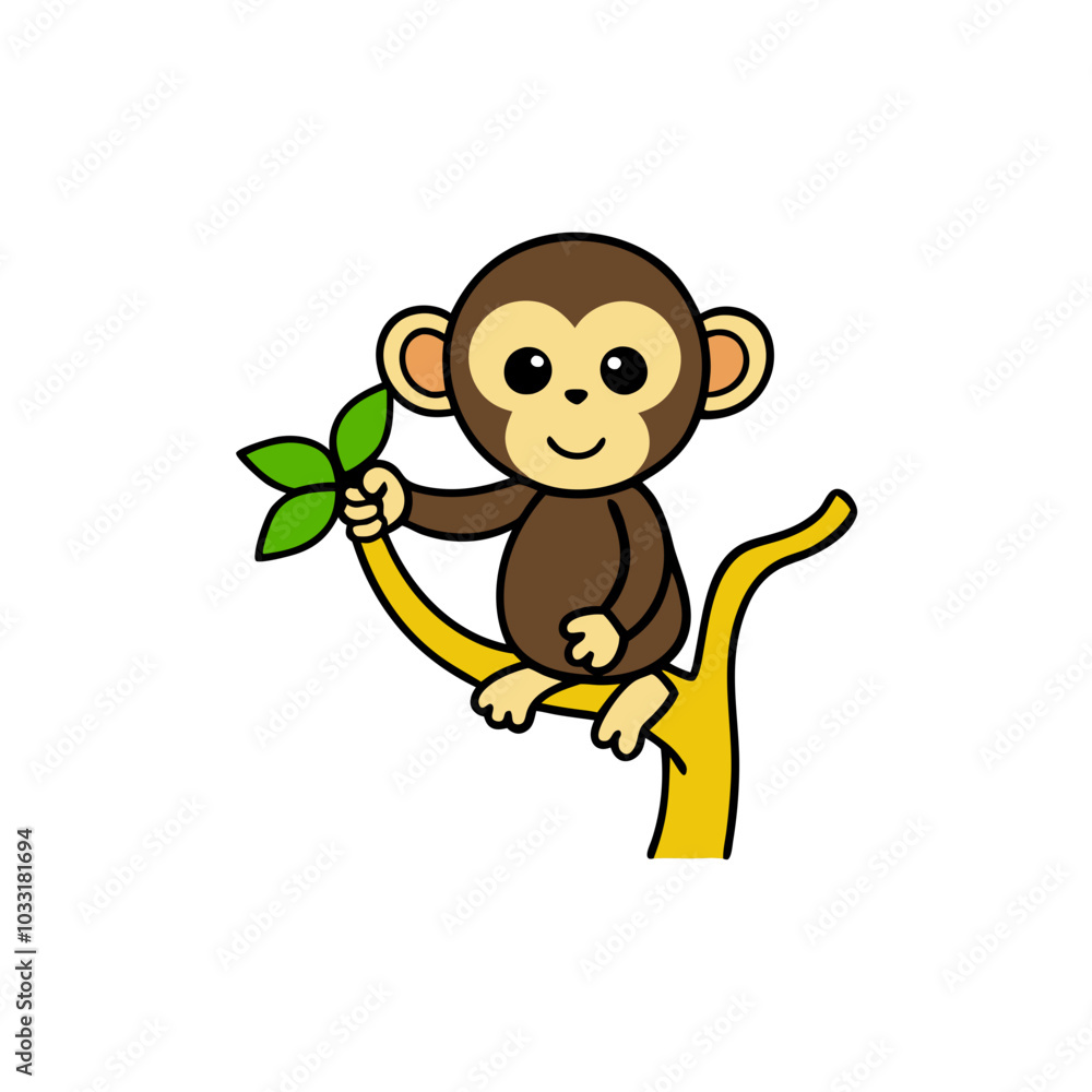 cute monkey sitting on tree cute monkey sitting on tree