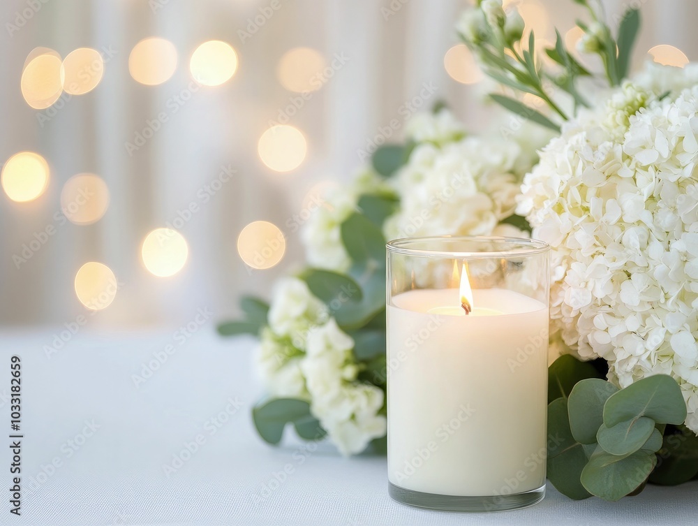 A cozy home setting, with candles and flowers on a table, representing the warmth of love and celebration A cozy home setting, with candles and flowers on a table, representing the warmth of love and celebration