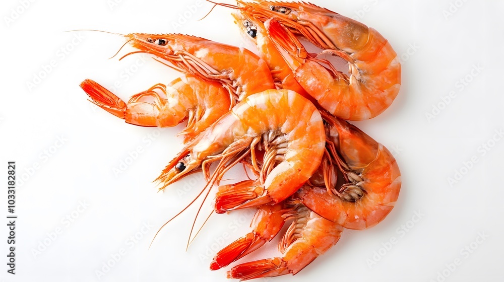 Frozen shrimp isolated on a white background. Frozen shrimp isolated on a white background.