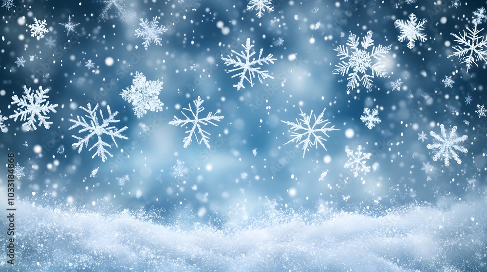 Snow. Realistic snow overlay background. Snowfall, snowflakes in different shapes and forms Snow. Realistic snow overlay background. Snowfall, snowflakes in different shapes and forms