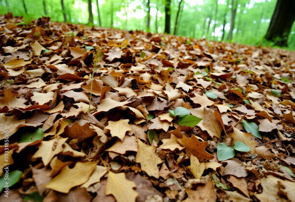 Leaf Litter The layer of fallen leaves covering the ground provi Leaf Litter The layer of fallen leaves covering the ground provi