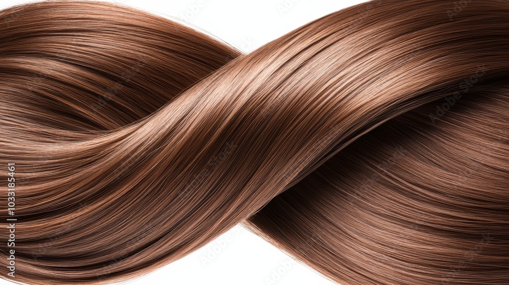 A close-up view of silky brown hair, showcasing its shine and smooth texture, flowing elegantly in a wave-like manner. A close-up view of silky brown hair, showcasing its shine and smooth texture, flowing elegantly in a wave-like manner.