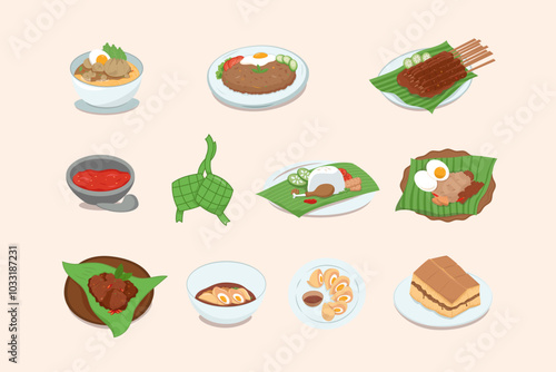 Popular Indonesian Food Set Collection