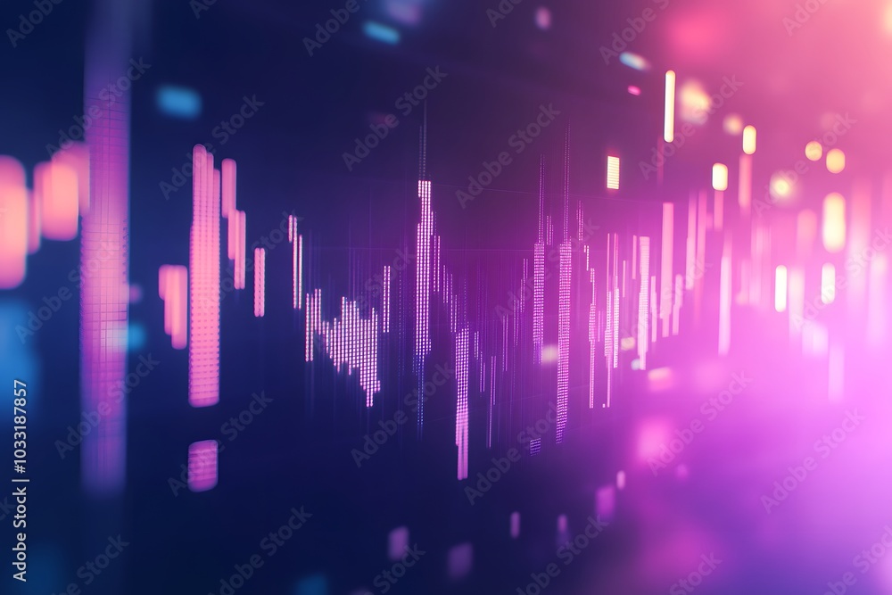 A stock market graph with rising candlestick patterns, indicating an upward trend in the financial landscape. The background is blurred to emphasize the trading charts and candlestick patterns. A stock market graph with rising candlestick patterns, indicating an upward trend in the financial landscape. The background is blurred to emphasize the trading charts and candlestick patterns.