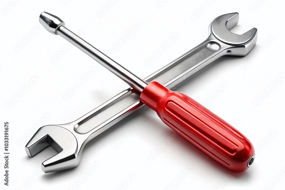 Wrench and Screwdriver Icon for Tool and Hardware Product Photography Wrench and Screwdriver Icon for Tool and Hardware Product Photography