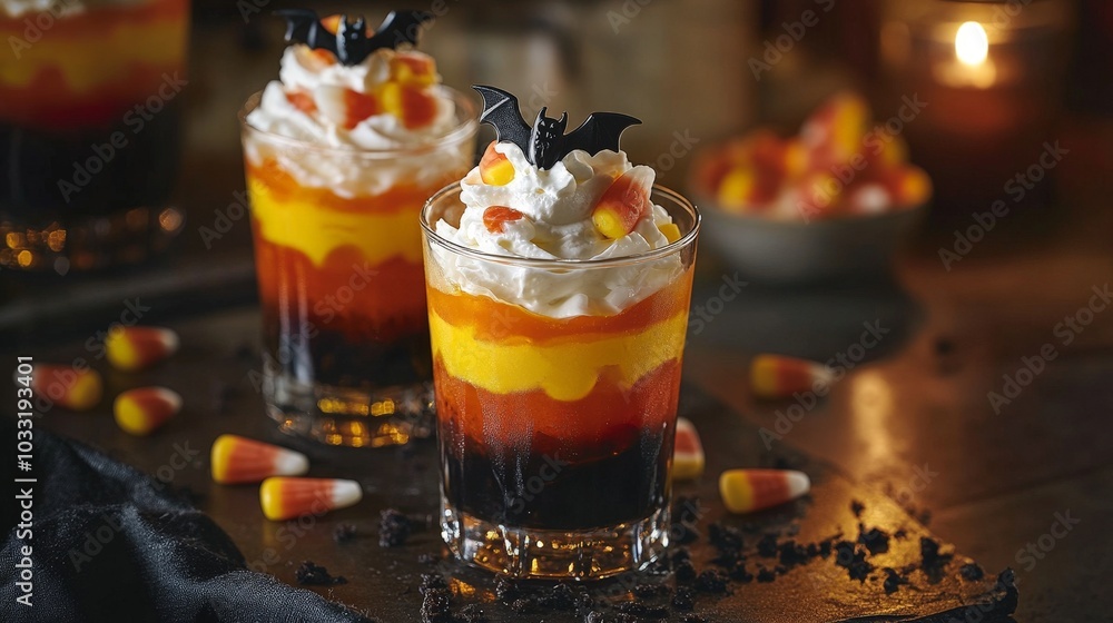 Festive Candy Corn Parfaits for Halloween Treats Festive Candy Corn Parfaits for Halloween Treats