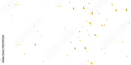 Abstract golden confetti falling down bokeh glitter and zigzag ribbon on transparent background. Design for holyday and celebration background. Vector illustration.