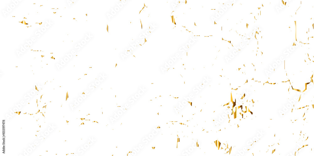 Golden glitter confetti falling down on transparent background. Vector illustration. Golden glitter confetti falling down on transparent background. Vector illustration.