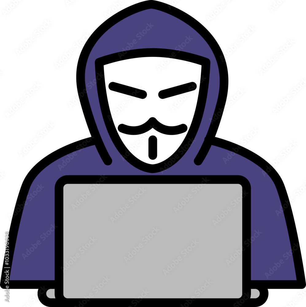 Vector Illustration of Hacker Icon Vector Illustration of Hacker Icon
