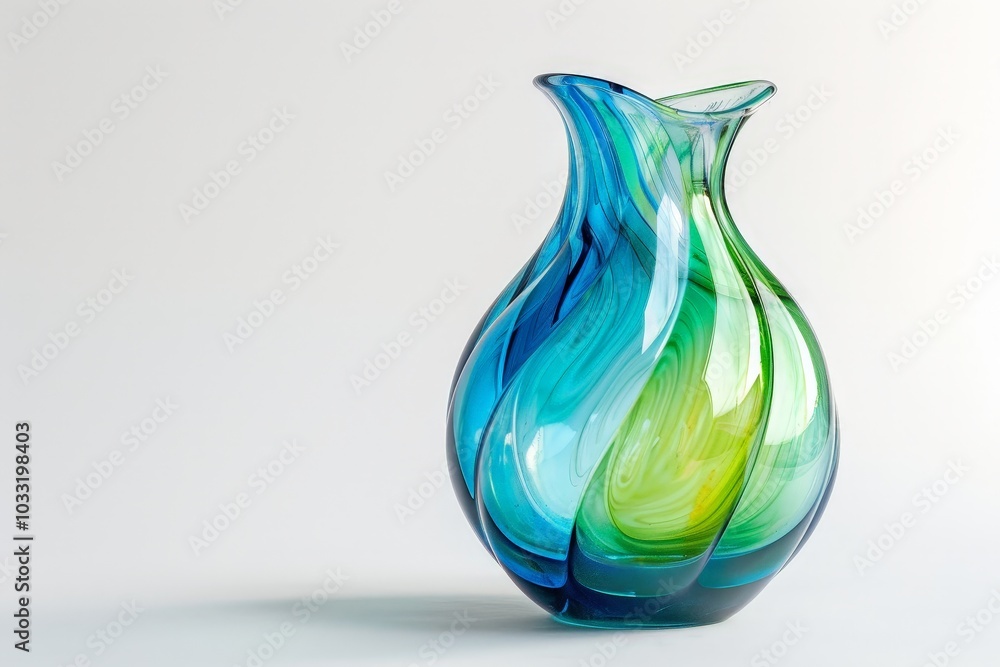 Blue and Green Glass Vase Blue and Green Glass Vase
