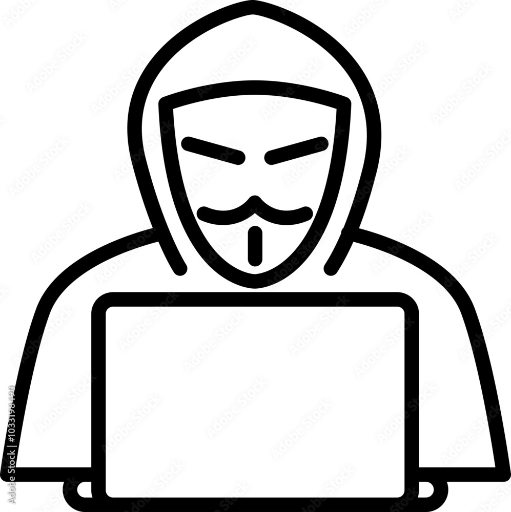 Vector Illustration of Hacker Icon Vector Illustration of Hacker Icon