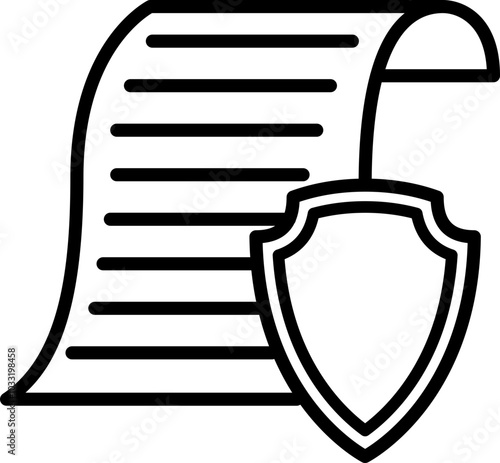 Vector Illustration of Secured Document Icon