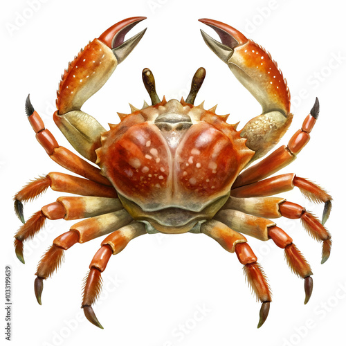 crab isolated on a clean white background