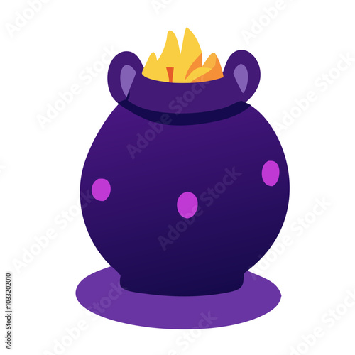 illustration of a halloween cauldron