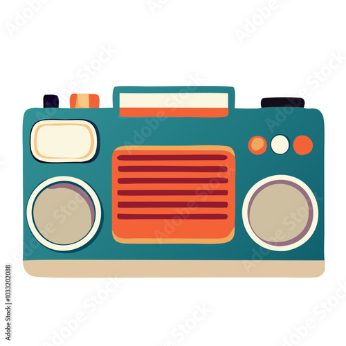 retro radio illustration