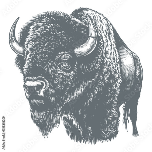 bison vector illustration