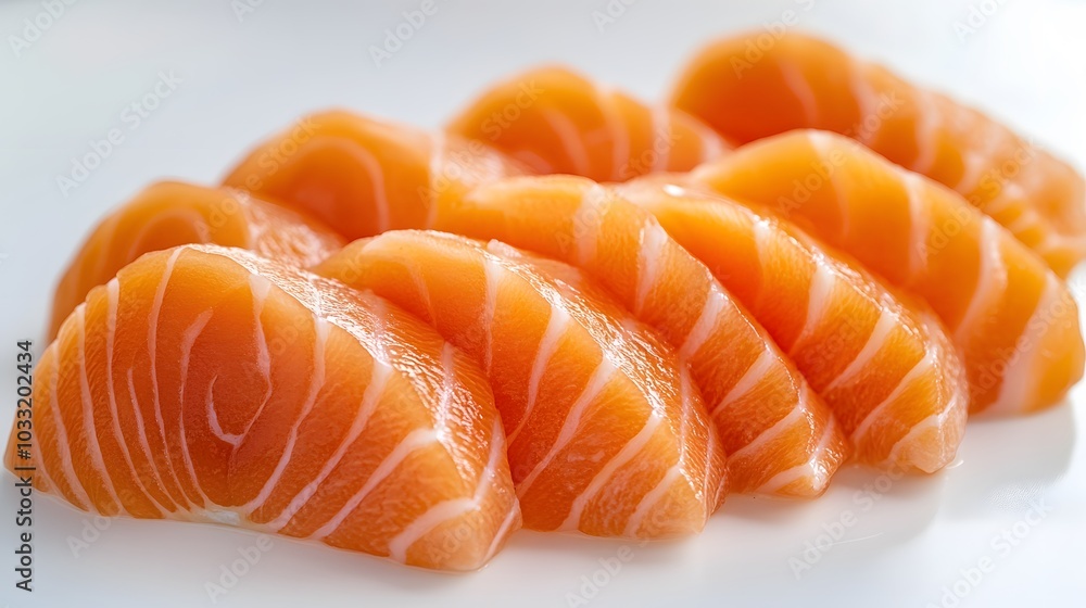 Salmon raw sashimi isolated on white background. Salmon raw sashimi isolated on white background.