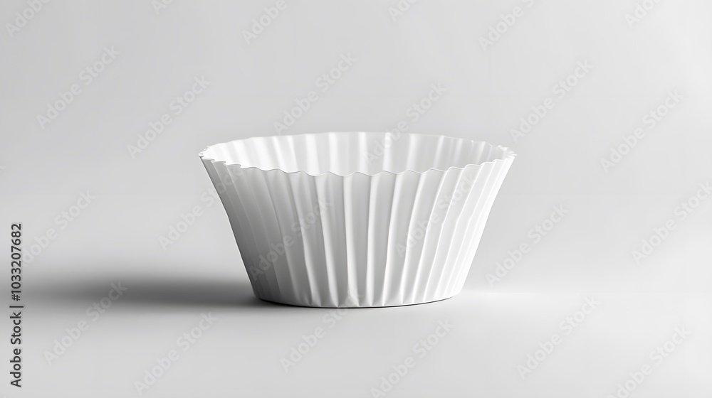 Empty cupcake case isolated on white background. Empty cupcake case isolated on white background.