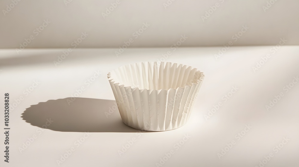 Empty cupcake case isolated on white background. Empty cupcake case isolated on white background.