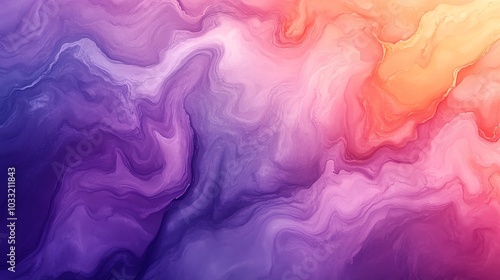 Abstract colorful fluid art with purple, pink, and orange hues, suitable for backgrounds.