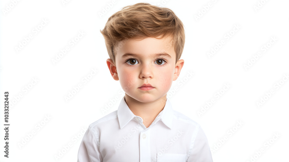 Portrait of a Young Boy in a White Shirt Portrait of a Young Boy in a White Shirt