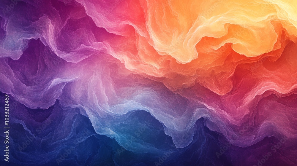 Obraz premium Colorful abstract texture with waves and gradients in vibrant shades.