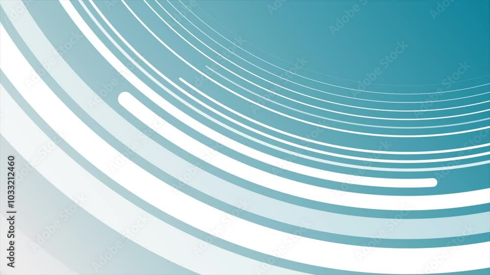 White minimal striped and linear circles on blue background. Seamless looping hi-tech geometric motion design. Video animation Ultra HD 4K 3840x2160 White minimal striped and linear circles on blue background. Seamless looping hi-tech geometric motion design. Video animation Ultra HD 4K 3840x2160