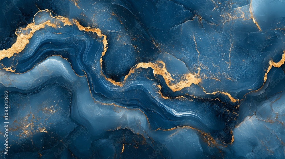 Elegant blue marble with gold veins, perfect for backgrounds and designs. Elegant blue marble with gold veins, perfect for backgrounds and designs.