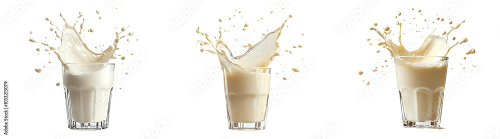 Realistic Milk Splashes Isolated on Transparent PNG Ideal for Dairy Ads or Beverage Illustrations Realistic Milk Splashes Isolated on Transparent PNG Ideal for Dairy Ads or Beverage Illustrations