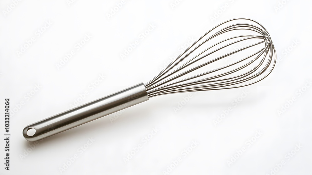 Stainless balloon whisk isolated in white background. Stainless balloon whisk isolated in white background.