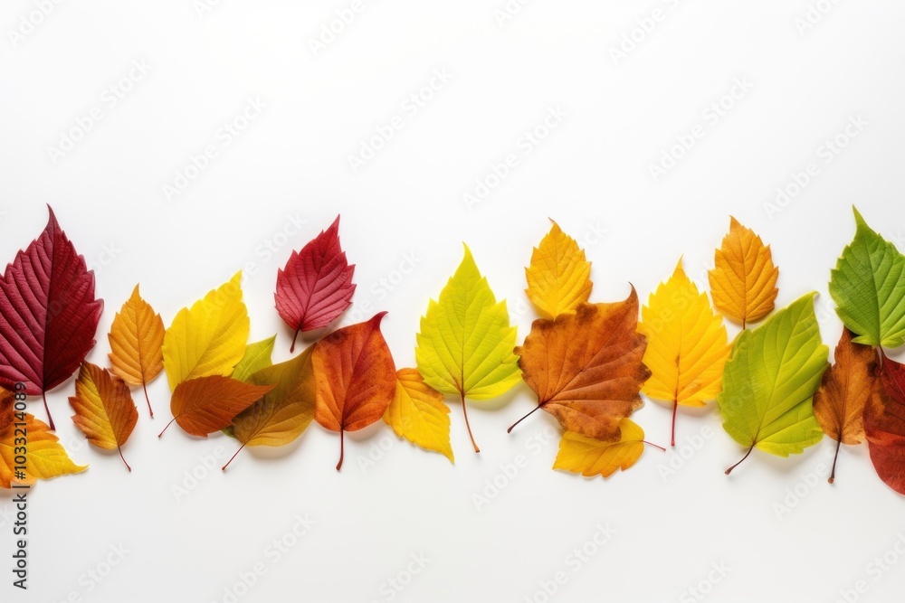 Autumn border leaves plant green. Autumn border leaves plant green.