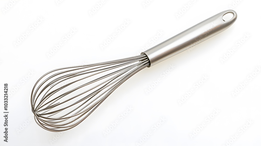 Stainless balloon whisk isolated in white background. Stainless balloon whisk isolated in white background.