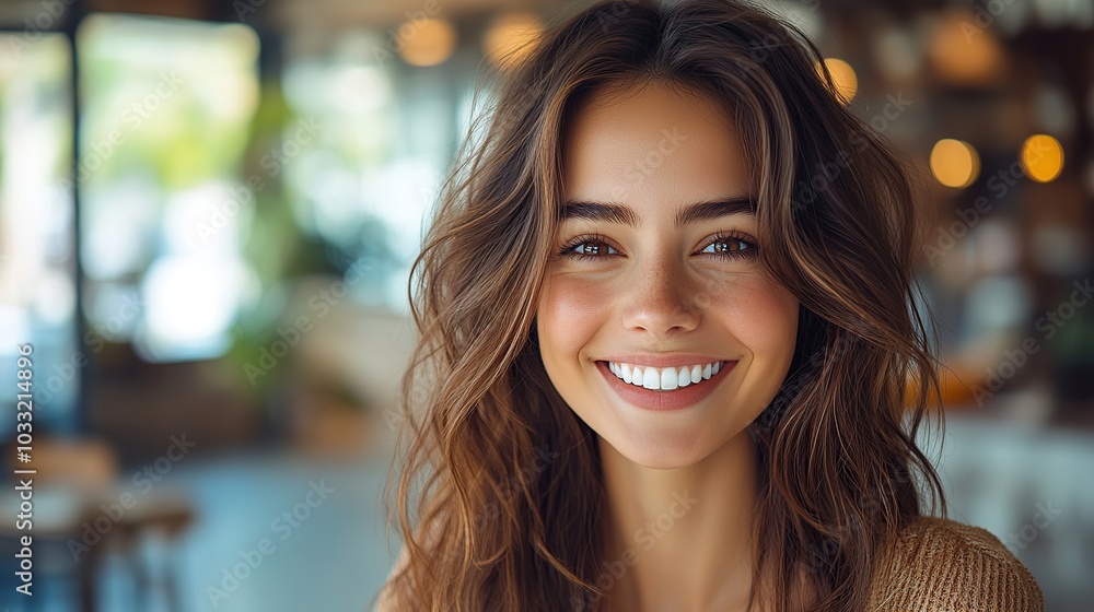 Realistic image of a 35-year-old woman smiling broadly, eyes twinkling with joy. Isolated on a clean background, showcasing pure happiness and elation. Happy, Elation. High resolution Illustration, Realistic image of a 35-year-old woman smiling broadly, eyes twinkling with joy. Isolated on a clean background, showcasing pure happiness and elation. Happy, Elation. High resolution Illustration,