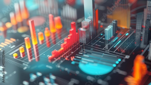 Showcase the alignment of risk management with organizational objectives through lifelike 3D illustrations of riskbased decisionmaking processes photo